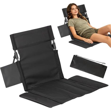 Chaise de Sol, Chaise de Plage Pliable, Chaise Camping avec Sangle de Transport, Petite Chaisede Camping Idéale pour Le Jardin, Les Concerts, L'alpinisme, Le Campinget Les Voyages (1/5)