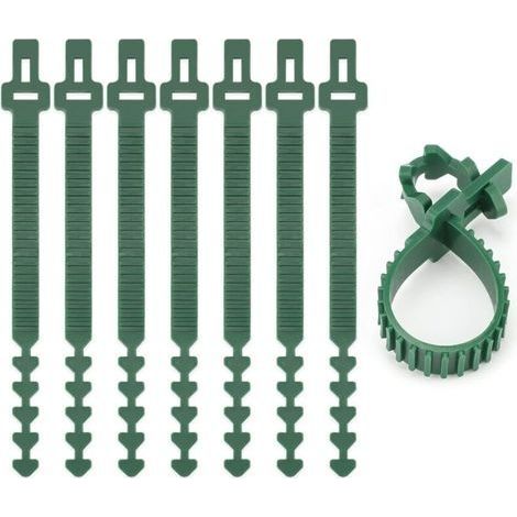 8 Pièces Attaches pour Tuteu Arbres 24CM, Attache Branches Arbre Vert, Liens pour Attacher Les Arbres, Tuteur et Attache pour Arbre, pour Le Soutien des Arbres, Plantes (1/5)