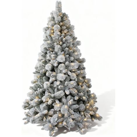 8Ft White Snowy helsinki Boulder Pine 240CM Pre Lit (1/5)