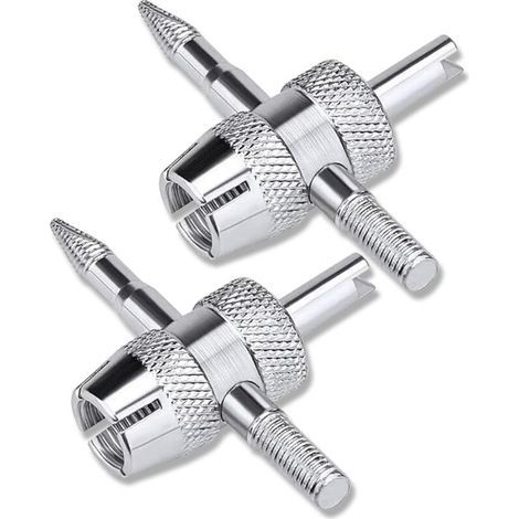 Outil multifonction 4 en 1 pour valves de pneus – Outil pour la réparation des valves de pneus de voiture (2 pièces) (1/5)