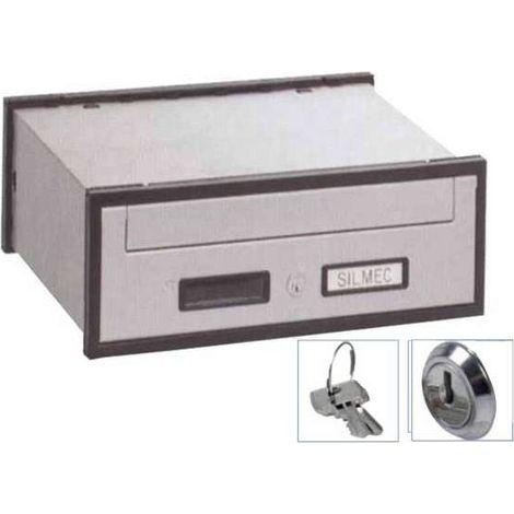 Silmec 30-101 Serie SC1 Casellario Postale Orizzontale Acciaio Zincato Portina Alluminio Apertura Frontale colore Silver (1/2)
