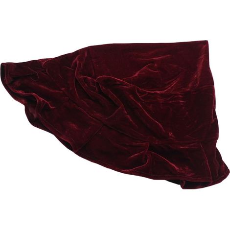 Housse de Tabouret de Piano Pleuche Antidérapante Protection Anti-poussière pour Siège Unique Couverture Résistante et Réutilisable Velours Rouge Profond (1/5)