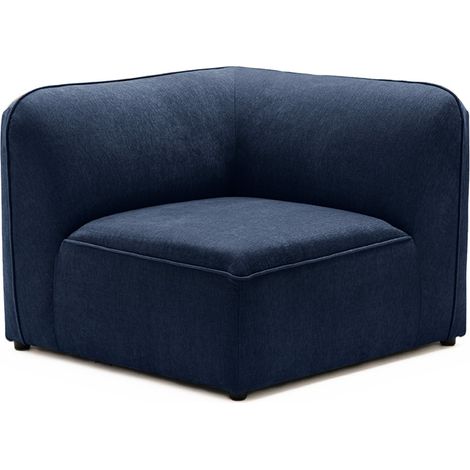 Angle réversible pour canapé modulable en tissu - Bleu marine - Noor (1/5)