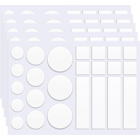 Lntyq Lot de 120 pastilles adhésives double face transparentes - Petits pastilles adhésives amovibles - Autocollants double face - Pour la maison, le bureau