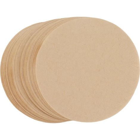 Filtres à café ronds non blanchis 64mm, lot de 100, papier naturel pour 1 à 2 personnes (1/5)