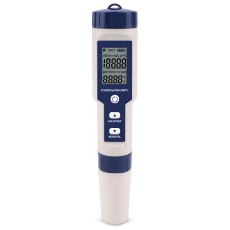 Testeur De Sel De Piscine, Testeur De Sel D'Eau De Mer Numérique 5 En 1, Kit De Test étan