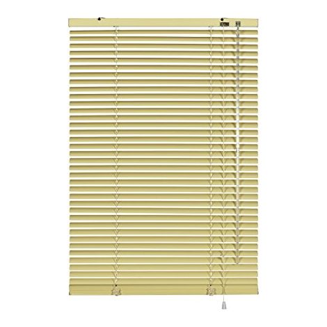GARDINIA Veneziana in alluminio, Visibilità, Protezione dalla luce e ai raggi solari, Fissaggio al muro e al plafone, Kit di montaggio incluso, Beige, 70 x 175 cm (LxA) (1/4)