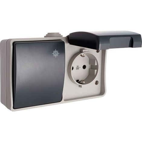 Conmutador Base Fija Estanca 16A 250V IP44 127x80x55mm Solera (1/3)