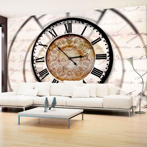 Papier peint mouvement d'horloge - 200 x 140 cm (1/4)