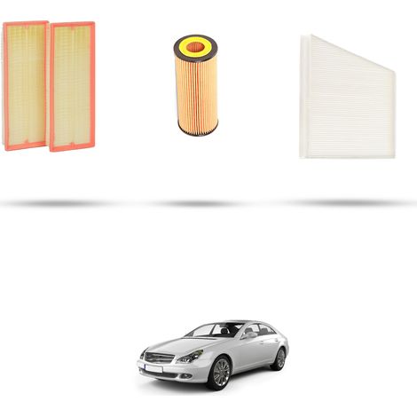 Kit tagliando 3 filtri compatibile con Mercedes CLS (C219) 500 225kw Dal 2004 (1/5)