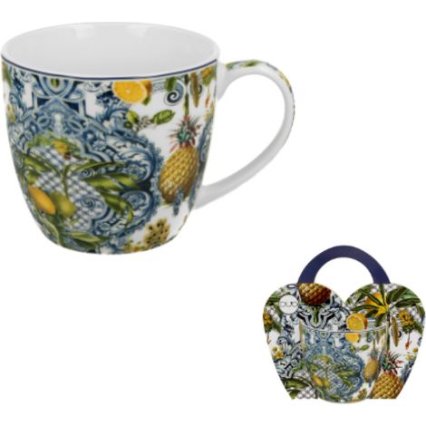 Tazza in porcellana 460 ml Motivo mediterraneo Limoni soledad (1/3)