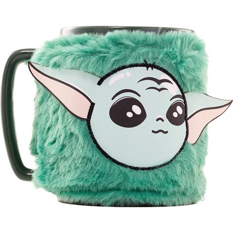 Mandalorian grogu tasse 440 ml mit teddybar deckel