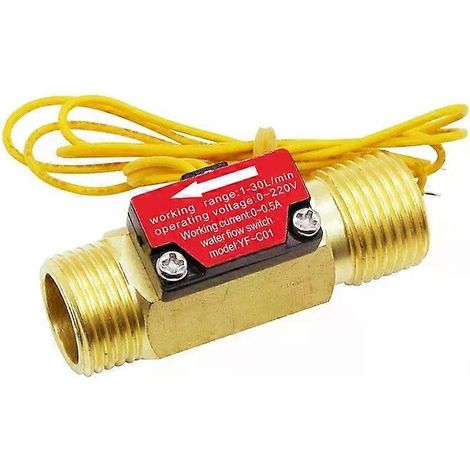 Détecteur de débit d'eau à 4 points YF-C01, à ressort magnétique, détecteur de proximité, à tube Reed, à dents externes G1/2, diamètre 15 mm à 205 mm