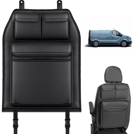 Organiseur de Coffre pour Renault Trafic, Protection de Dossier de Siège Pliable avec 3 Poches Grande Capacité, Facile À Installer Idéal pour Voyages et Quotidien,Personnalisé pour Renault Trafic (1/5)