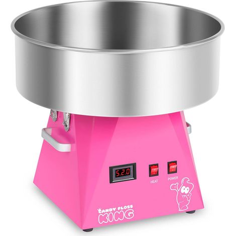 Royal Catering – Machine à barbe à papa 52 cm 1030 W – Acier inoxydable – Système d'entraînement direct – Fonctionnement silencieux