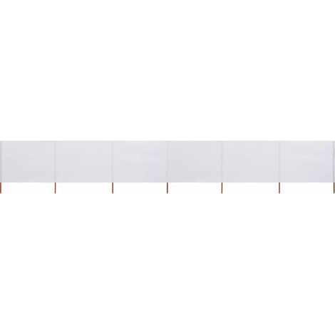 Paravent 6 panneaux-Cloison de séparation-Séparateur de pièce Tissu 800 x 160 cm Blanc sable 206788 (1/5)