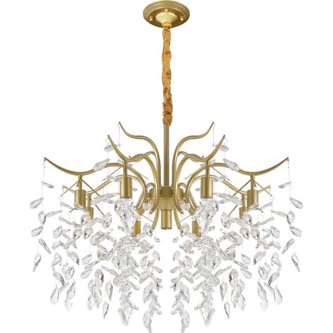 Lustres à branches, suspension dorée pour salon ou chambre, plafonnier moderne, Luminaire (1/5)