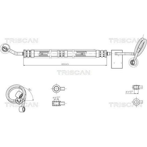 Tuyau hydraulique, direction TRISCAN 8516 29035 AUDI 8E1 422 893