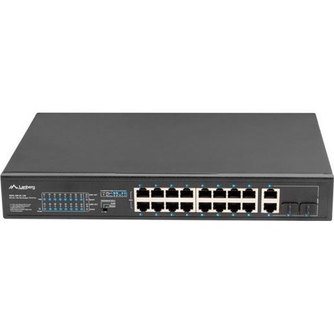 COMMUTATEUR LANBERG RACK 19 16X 100MB POE /2X COMBO (1/5)