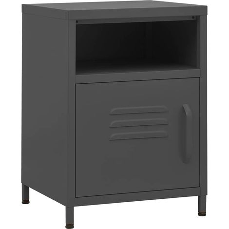 Maison Exclusive - Comodino Antracite 35x35x51 cm in Acciaio (1/5)