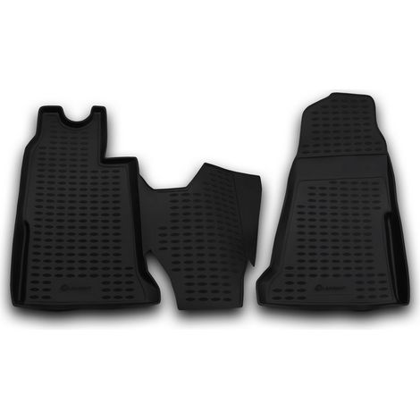 KIT TAPPETINI COMPATIBILE CON FORD Transit MT, 2006-2014, 2 pcs.  TAPPETINO IN GOMMA TPE  BORDO ALTO 3D ANTISCIVOLO IMPERMEABILE