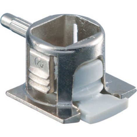 Steckbodenträger Unico, Bohr ø 3 mm,Zinkdruckguss vernickelt/KS