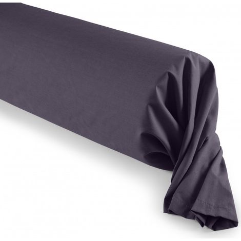 Taie de traversin prune 45 x 185 cm / 100% coton / 57 fils/cm²