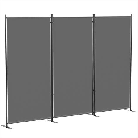 Clôture de jardin en métal et polyester 3 panneaux 260 x 180 cm (1/5)