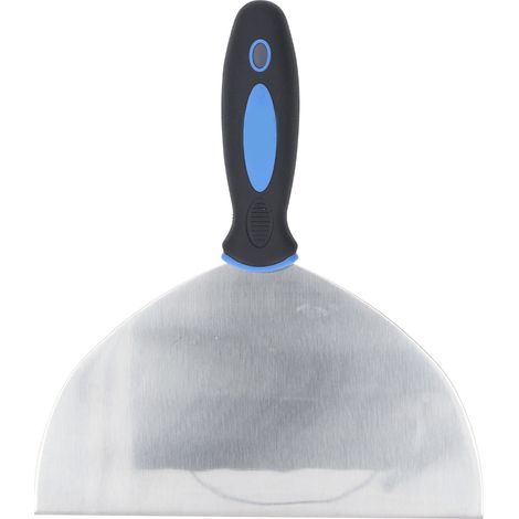 Grattoir à mastic en acier inoxydable pour papier peint, peinture, autocollants et plâtre, avec trou de suspension pour la réparation des cloisons sèches, 20 cm (8 pouces).