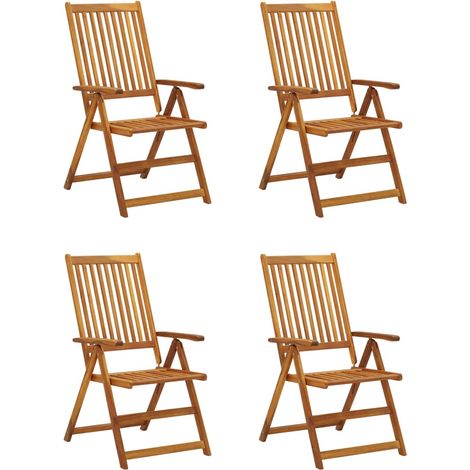 Maison Exclusive - Hochlehner Verstellbar 4 Stk. mit Auflagen Mas