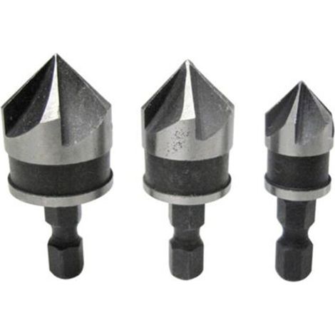 Bluespot 3pc Countersunk Drill Bit Set