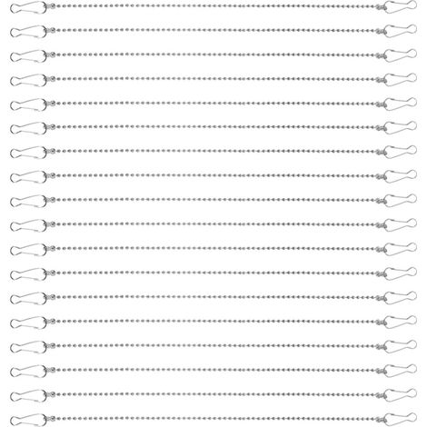 Chaîne Suspendue Installation Facile en Acier Inoxydable Argenté 50pcs pour Supports Publicitaires pour Expositions et Vitrines de Magasin (1/5)