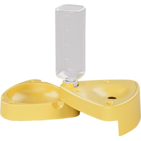 Collapsible, non-slip feeding bowl with measuring bottle for puppies, small, medium and large dog breeds, automatic feeder (1/5)