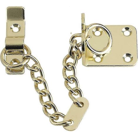 Chaîne de porte en laiton poli, limiteur de porte extérieur et intérieur (1/5)