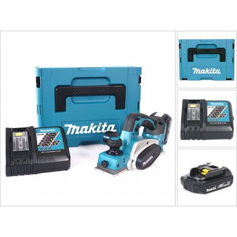 Pialla a batteria Makita DKP 180 Y1J-D 18 V in MAKPAC con batteria BL 1815 N + caricabatterie DC18RC (1/5)