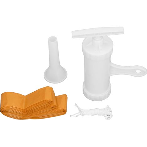 Involucri di plastica non commestibili per salsicce con tubi per insaccare, imbuti manuali, accessori essenziali per la cucina, gialli (1/5)
