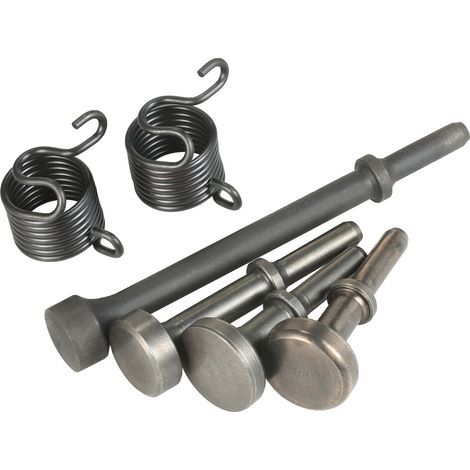 Jeu de 6 embouts de marteau pneumatique de lissage – Embouts de burin pneumatiques en acier 40Cr avec ressort (1/4)