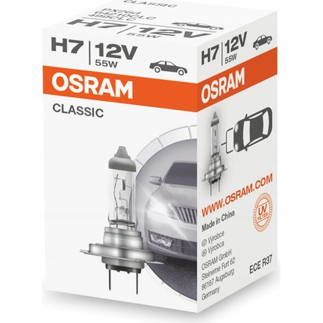 Glühbirne H7 OSRAM Klassisch 55W 64210CLC 12V PX26d (1/5)