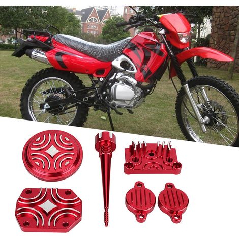 Kit Habillage Moteur Aluminium Rouge pour Pit Bike Lifan 110cc 125cc Dirt (1/4)
