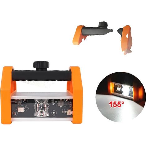 Lampe d'inspection, angle large de 155°, compatibilité 110V-220V, éclaire 6 mètres, 5 niveaux de luminosité réglables, LED haute performance (1/5)