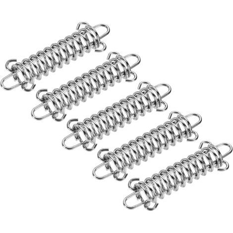 Sollbry Boucle à ressort de tente, accessoires de tendeur de corde en acier inoxydable de Type lourd pour supports métalliques de bâches d'auvent, paquet de 5