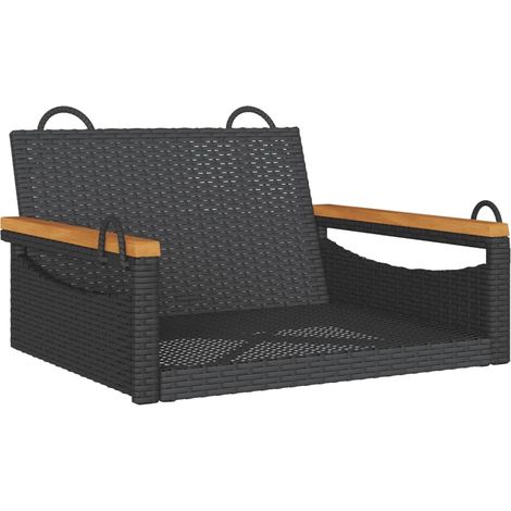 Maison Exclusive - Hängesessel Schwarz 63x62x40 cm Poly Rattan