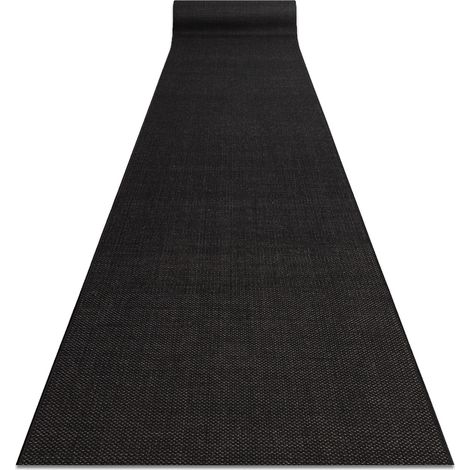 Läufer SISAL FLOORLUX Modell 20433 schwarz GLATT 120 cm black 120x400 cm