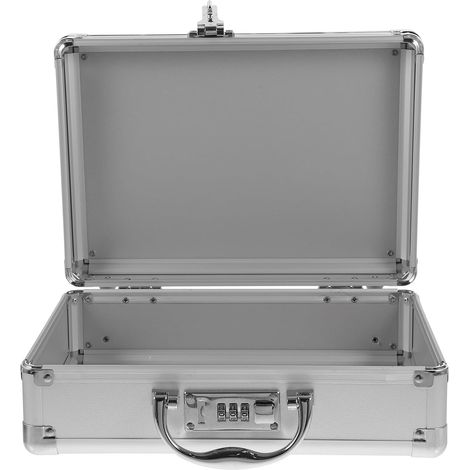 Boîte à Outils Portable en Alliage d'Aluminium avec Serrure à Combinaison et Poignée, Organisateur Multifonction pour Trousse à Cosmétiques et Accessoires (1/5)