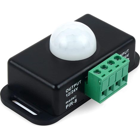 Interruptor Sensor de Movimiento 12V/24V, Controlador PIR para Tiras LED Flexibles. (1/4)