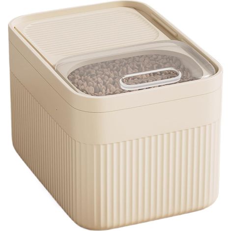 Boîte de Nourriture pour Chat,10L Distributeur Hermétique de Stockage pour Nourriture de Chat - Conserve La Fraîcheur Pour Friandises Animaux Domestiques Maison Intérieur Chaton (1/5)