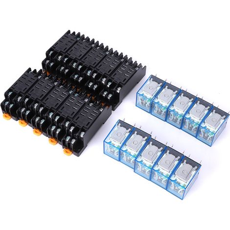 Lot de 10 relais 8 broches avec bobine, composant électronique de haute qualité LY2NJ 24 V CC (1/5)