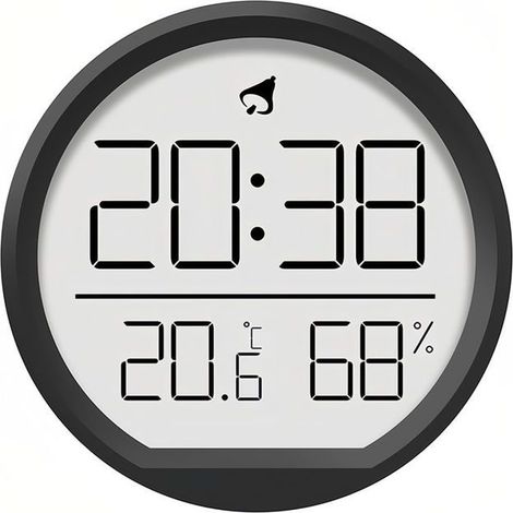Horloge numérique LCD thermohygromètre Design magnétique suspendue Calendrier 12/24 heures pour la maison, la cuisine, le bureau (1/5)
