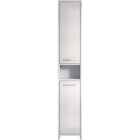 Mobile da bagno Nemo 32 x 29 x 190 cm - Bianco - Colonna con due ante (1/3)