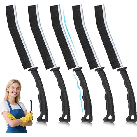 Brosse à Joint Carrelage 5 Pièces,Brosse de Nettoyage Crevice à Poils Durs,Outil pour Interstices Toilettes,Fenêtres et Saleté (1/5)
